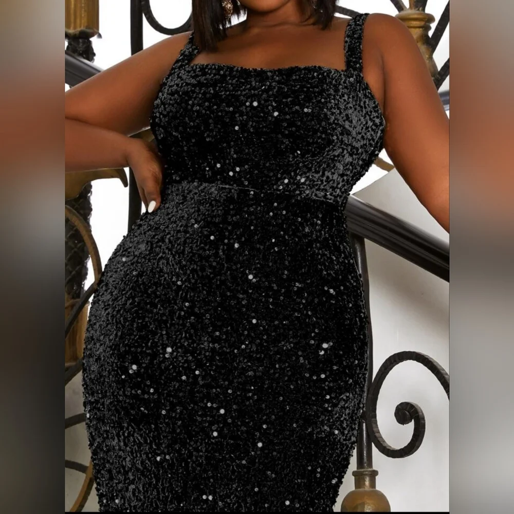 Beautiful velvet sequin dress NEW - Picture 4 of 7